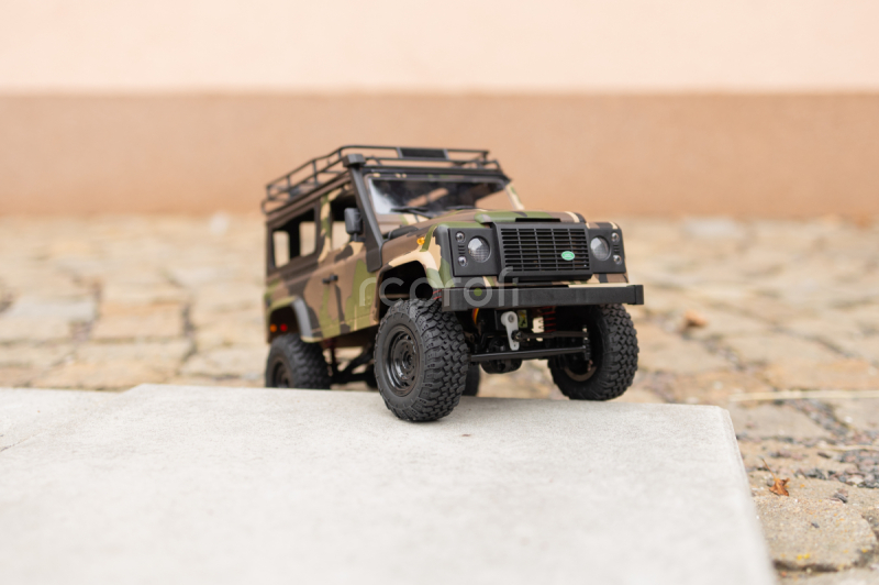 RC auto Land Rover Trail V2 1/12 RTR 4WD, kamufláž + náhradná batéria