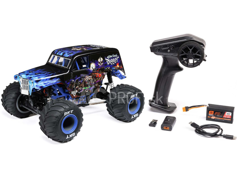 RC auto Losi Mini LMT 1:18 4WD RTR Grave Digger