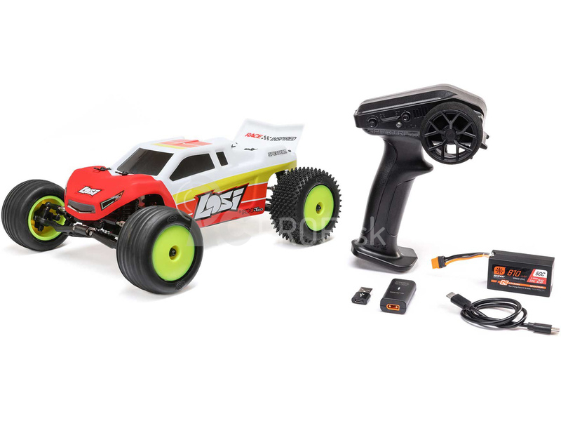 RC auto Losi Mini-T 2.0 V2 Brushless 1:18 RTR, červené