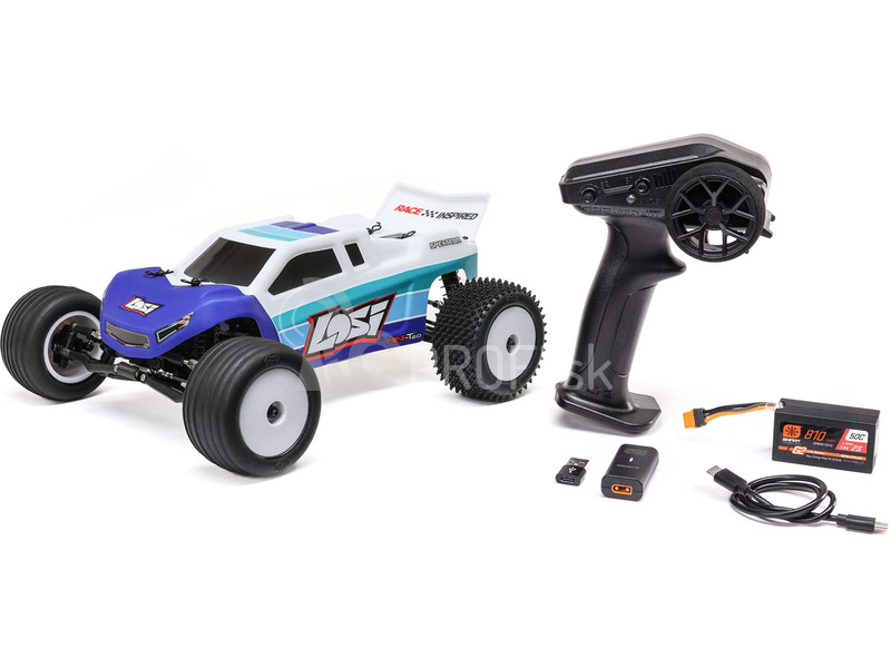 RC auto Losi Mini-T 2.0 V2 Brushless 1:18 RTR, modré