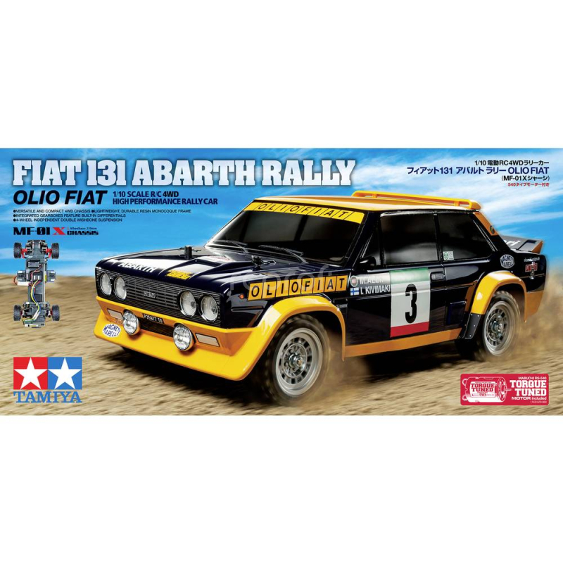 RC auto Tamiya Fiat 131 Abarth Rally OF (MF-01X) 1/10, 58723