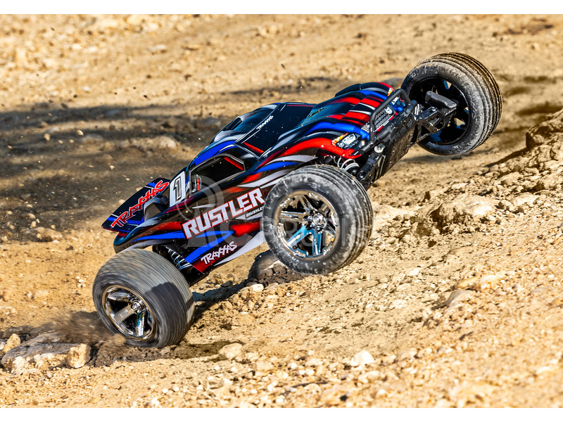 RC auto Traxxas Rustler 1:10 BL-2s RTR, červené