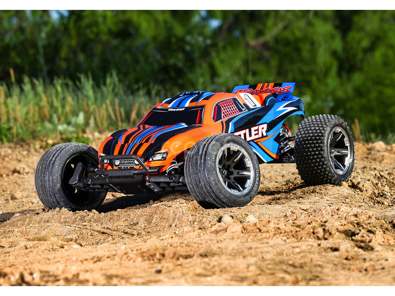 RC auto Traxxas Rustler 1:10 HD RTR, oranžové