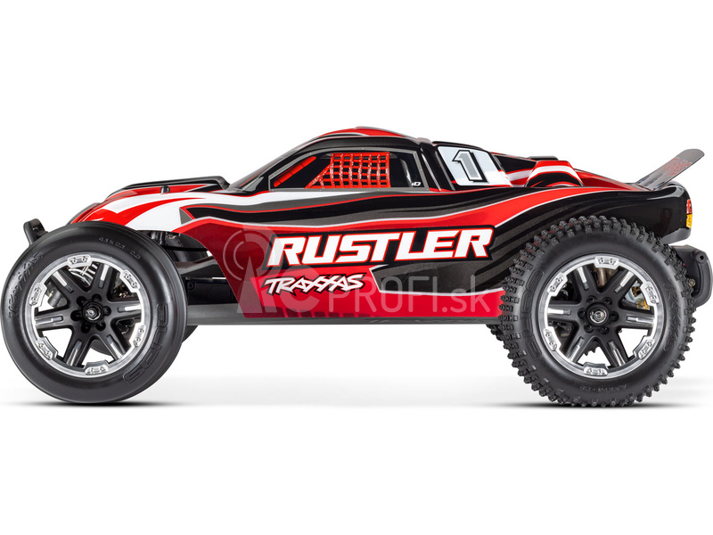 RC auto Traxxas Rustler 1:10 RTR s LED osvetlením, oranžová