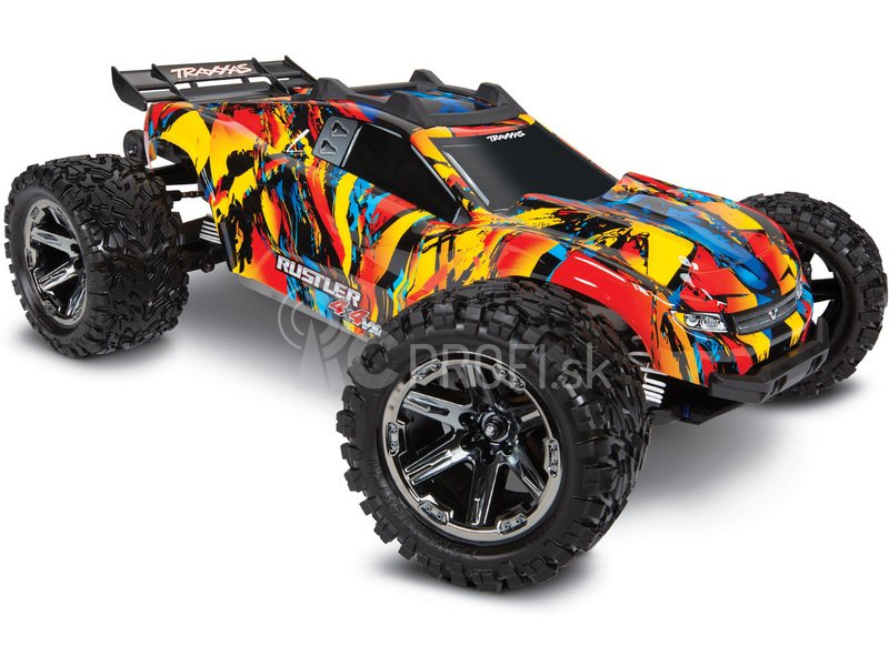 RC auto Traxxas Rustler 1:10 VXL 4WD TQi RTR, Solar Flare