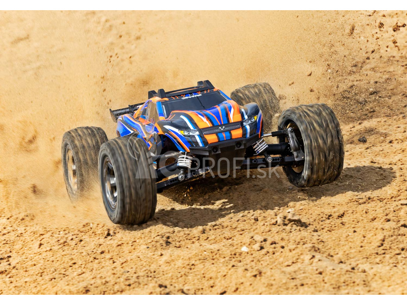 RC auto Traxxas Rustler 1:10 VXL HD 4WD RTR, oranžová