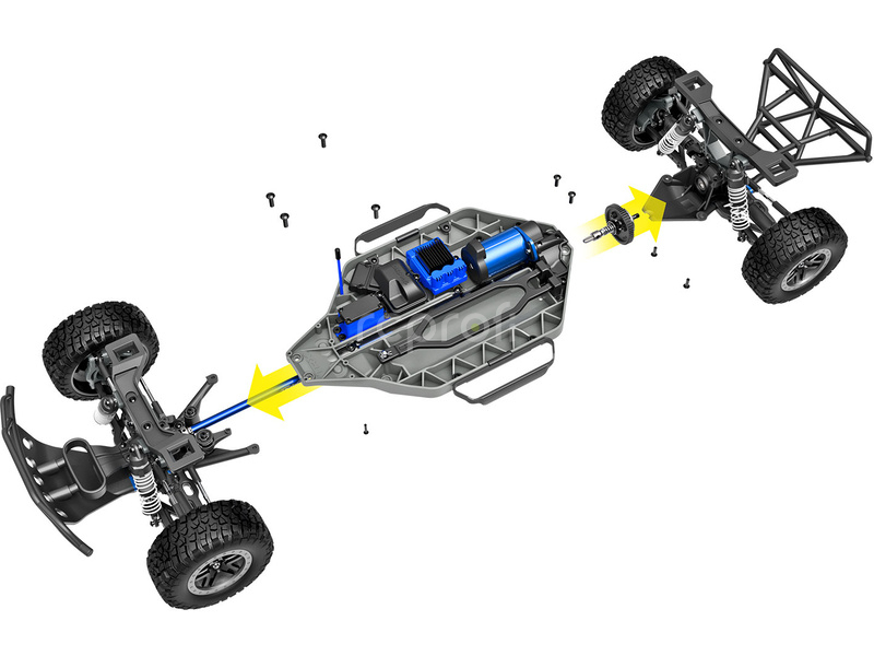 RC auto Traxxas Slash 1:10 HD VXL 4WD RTR, červené