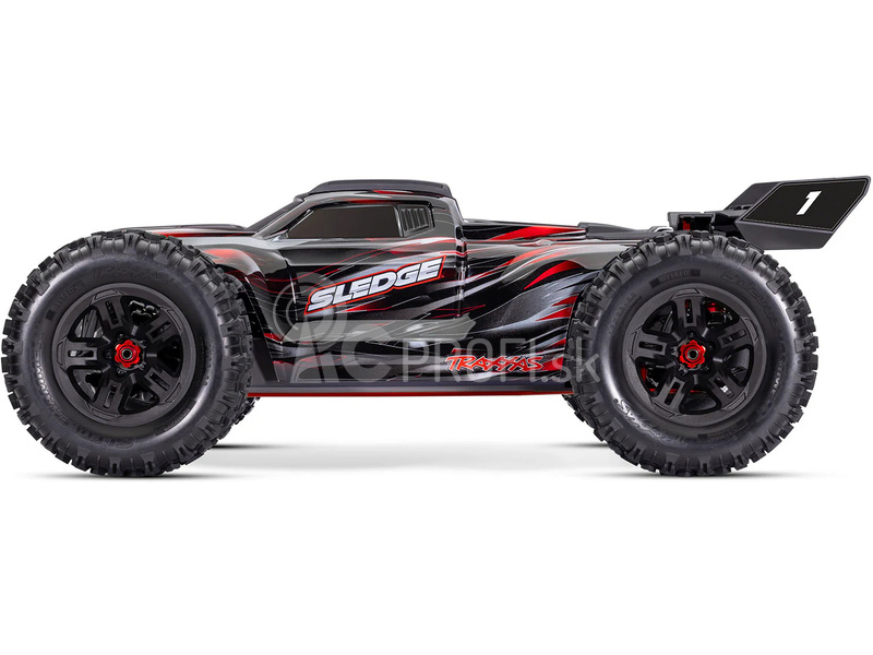 RC auto Traxxas Sledge s pásovými pneumatikami 1:8 RTR, červené