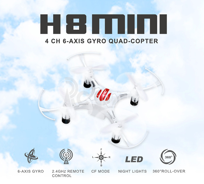 RC dron JJRC H8 mini, biela