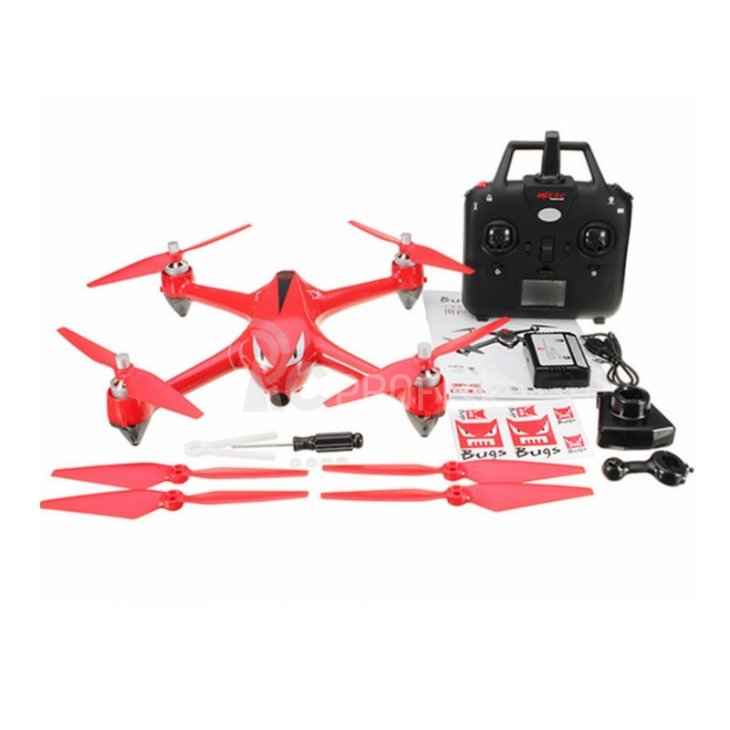 RC dron MJX Bugs 2 brushless, červená