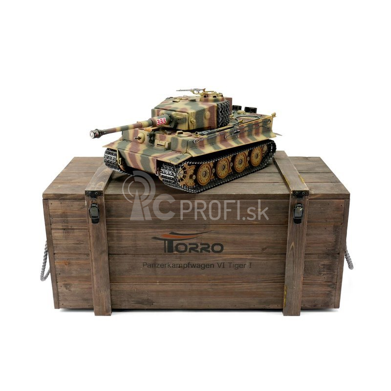 RC tank Tiger I neskoršia verzia 1:16 IR, maskáč