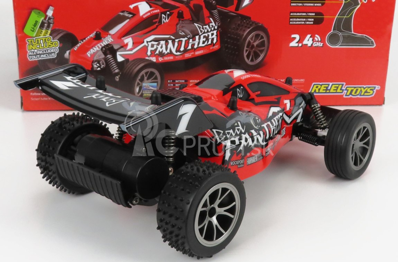 Re-el toys Buggy Bullet Bad Panter R/c N 7 Racing 2000 1:16 červená