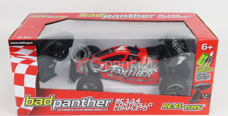 Re-el toys Buggy Bullet Bad Panter R/c N 7 Racing 2000 1:16 červená