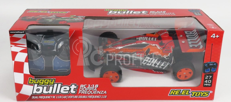 Re-el toys Buggy Bullet R/c N 27 Racing 2000 1:18 oranžová čierna