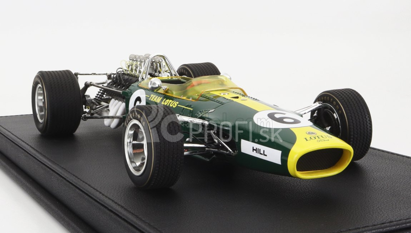 Repliky Lotus F1 49 N 6 Pole Position a 2. miesto v USA 1967 Graham Hill 1:18 Zelená žltá