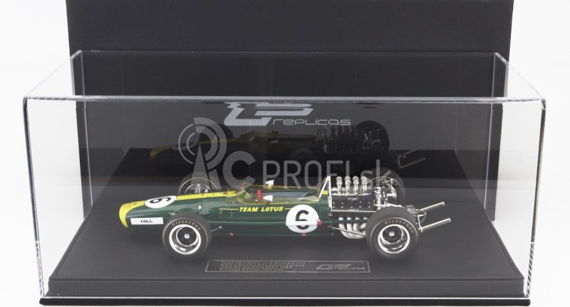 Repliky Lotus F1 49 N 6 Pole Position a 2. miesto v USA 1967 Graham Hill 1:18 Zelená žltá