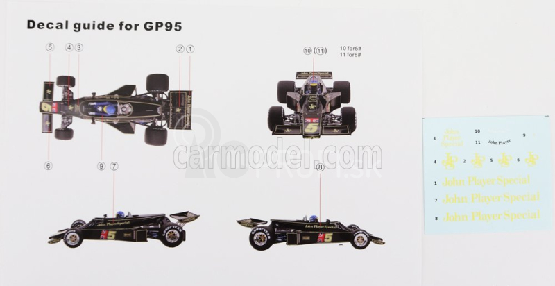 Repliky Lotus F1 77 John Player Team Lotus N 6 Brazilian Gp (s figúrkou pilota) 1976 Mario Andretti 1:18 Jps Black Gold