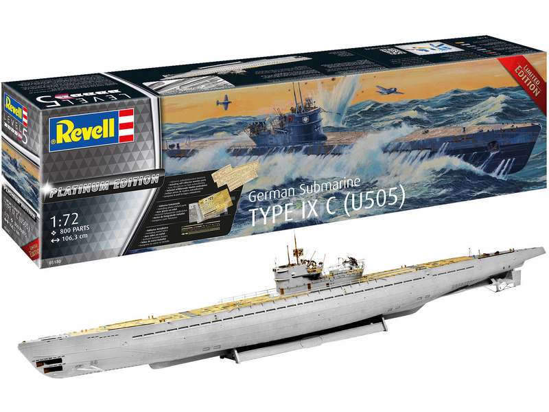 Revell ponorka Type IX C Platinum Edition (1:72)