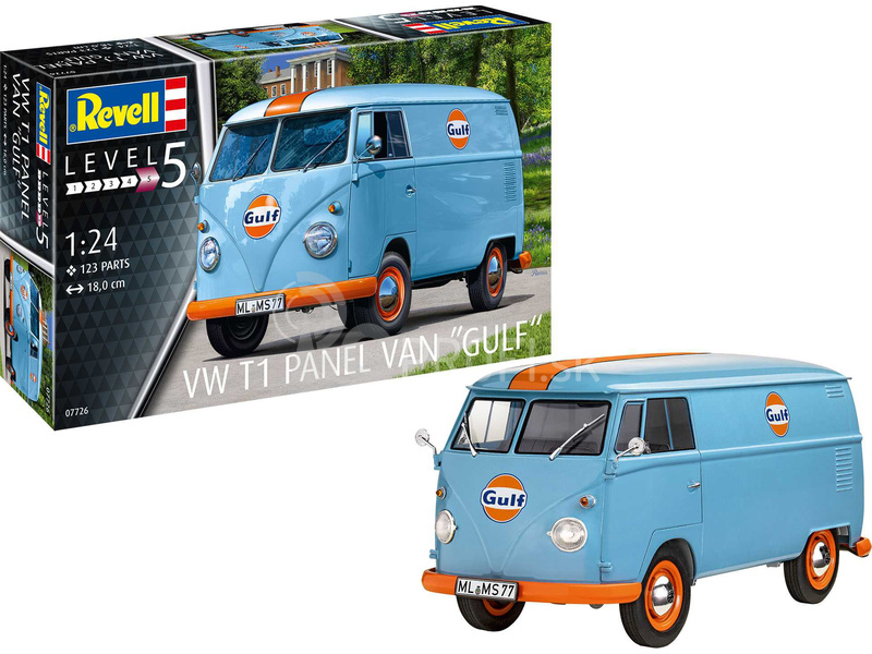 Revell Volswagen T1 Panel Van (Gulf Decoration) (1:24) (súprava)