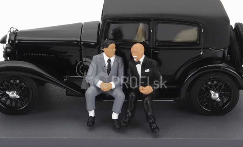 Rio-models Alfa romeo 1750 6c s figúrkami Gabriele D'annunzio a Tazio Nuvolari 1932 1:43 čierna