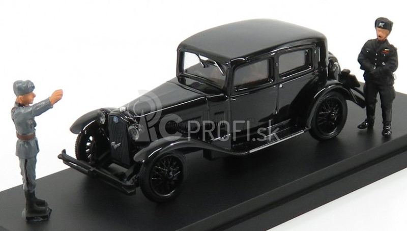 Rio-models Alfa romeo 6c 1750 - Mussoliniho osobný automobil - Visita A Predappio Casa Natale - 1930 - S figúrkami - Exkluzívna Carmodel 1:43 Black