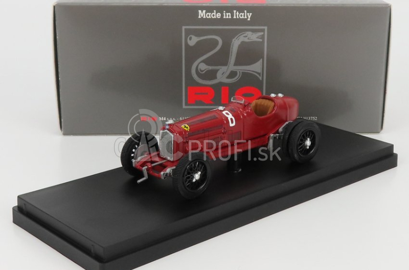 Rio-models Alfa romeo F1 P3 Tipo B Scuderia Ferrari N 8 Parma - Poggio Di Berceto 1934 A.varzi 1:43 Červená