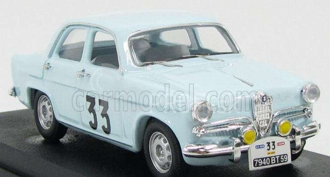 Rio-models Alfa romeo Giulietta 1958 Rally Tour De France N 33 1:43 Svetlomodrá