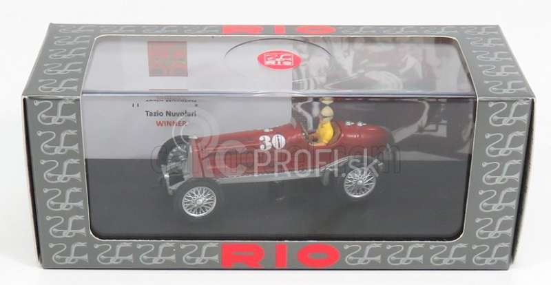 Rio-models Alfa romeo P3 N 30 Winner Coppa Ciano 1932 T.nuvolari 1:43 Červená