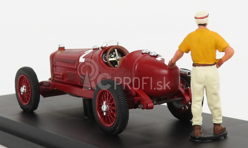 Rio-models Alfa romeo P3 Tipo B N 2 Víťaz Coppa Citta Di Bergamo 1935 Tazio Nuvolari 1:43 Červená