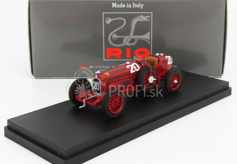 Rio-models Alfa romeo P3 Tipo B N 20 Winner Targa Florio 1935 A.brivio 1:43 Červená