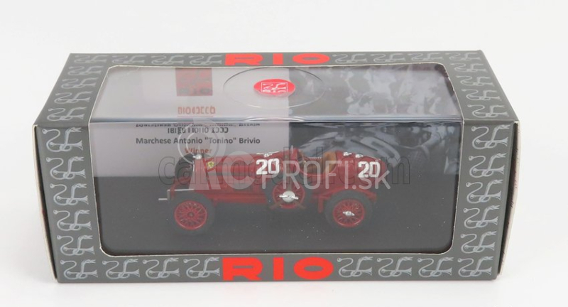 Rio-models Alfa romeo P3 Tipo B N 20 Winner Targa Florio 1935 A.brivio 1:43 Červená