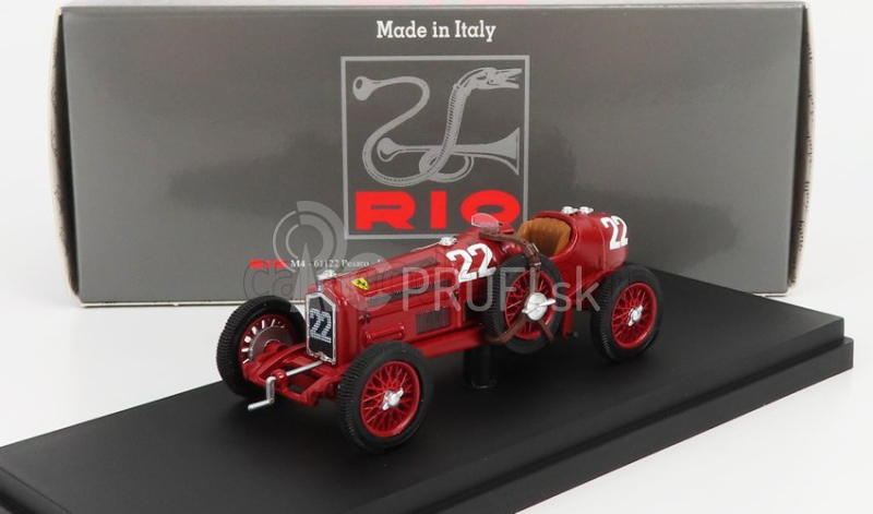 Rio-models Alfa romeo P3 Tipo B N 22 Targa Florio 1935 L.chiron 1:43 Červená