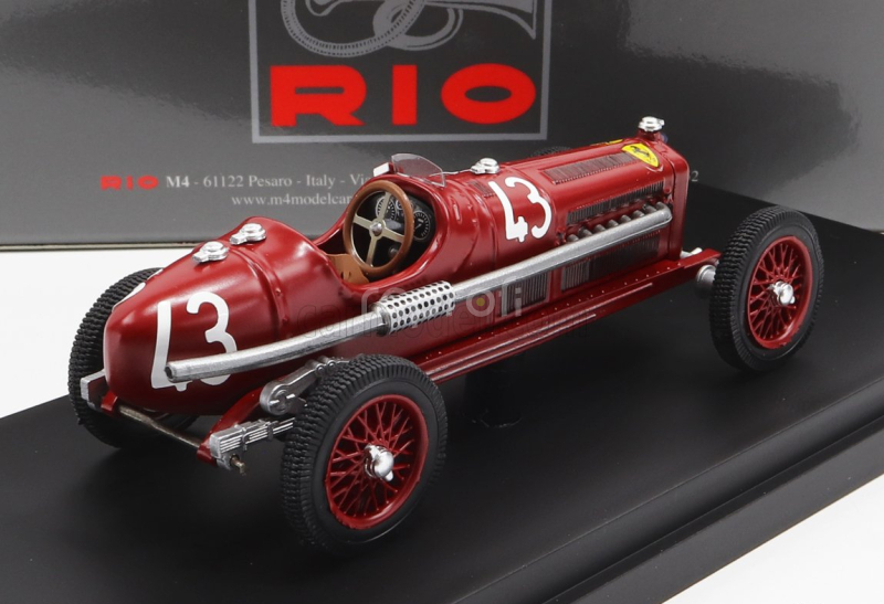 Rio-models Alfa romeo P3 Tipo B N 43 Coppa Acerbo 1935 T.nuvolari 1:43 červená