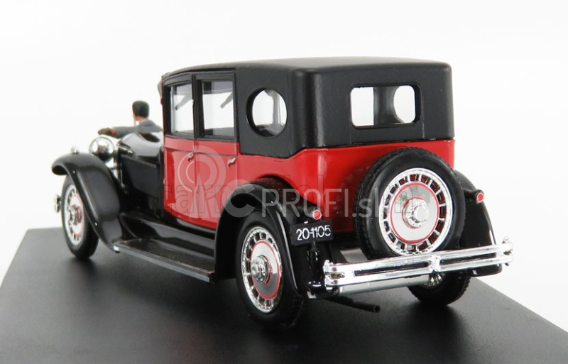 Rio-models Bugatti Type 41 Royale s postavičkou pána Bugattiho 1927 1:43 čierna červená