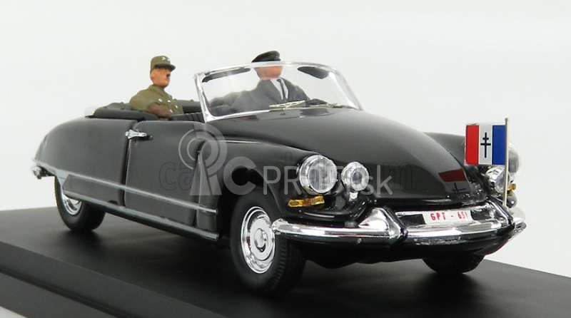 Rio-models Citroen Ds Cabriolet s postavou generála De Gaulla 1959 1:43 čierna