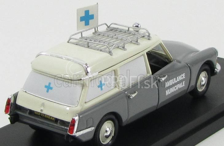 Rio-models Citroen Ds19 Break Ambulanza Municipale 1962 - Ambulancia 1:43 2 Tones Grey