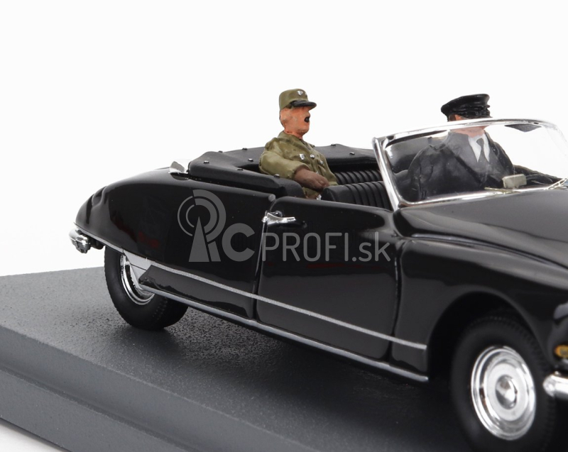 Rio-models Citroen Ds19 Cabriolet Osobný automobil Generál Charles De Gaulle Návšteva Džibuti 1959 1:43 Čierna