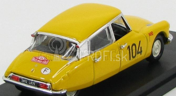 Rio-models Citroen Ds19 N 104 Rally Montecarlo 1962 Maurel - Courbe 1:43 Žltá