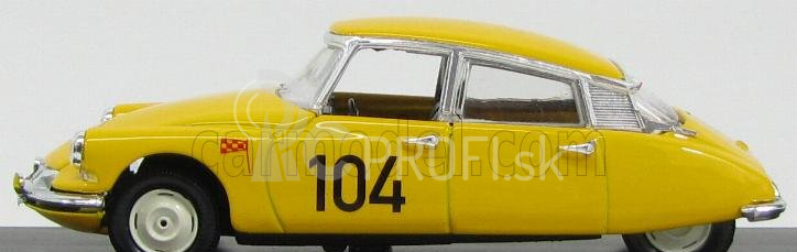 Rio-models Citroen Ds19 N 104 Rally Montecarlo 1962 Maurel - Courbe 1:43 Žltá