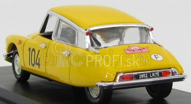 Rio-models Citroen Ds19 N 104 Rally Montecarlo 1962 Maurel - Courbe 1:43 Žltá