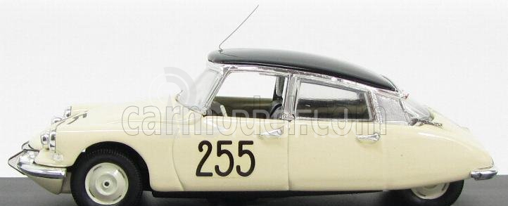 Rio-models Citroen Ds19 N 255 Mille Miglia 1957 Lebes-failly 1:43 Ivory Black