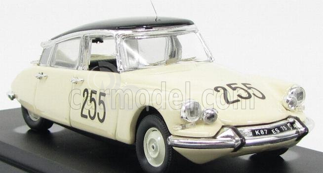 Rio-models Citroen Ds19 N 255 Mille Miglia 1957 Lebes-failly 1:43 Ivory Black