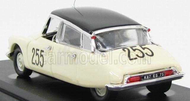 Rio-models Citroen Ds19 N 255 Mille Miglia 1957 Lebes-failly 1:43 Ivory Black