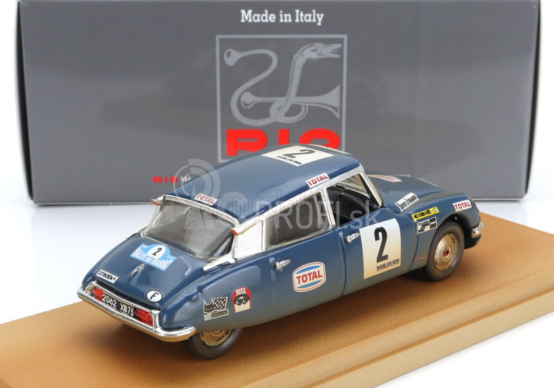 Rio-models Citroen Ds21 N 2 4th Rally Marocco Dirty Version 1971 Bob Neiret - Jacques Terramorsi 1:43 Modrá