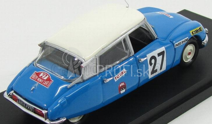 Rio-models Citroen Ds21 N 27 Rally Montecarlo 1970 Pouderoux - Vincent 1:43 Modrá