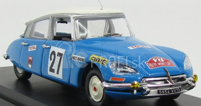 Rio-models Citroen Ds21 N 27 Rally Montecarlo 1970 Pouderoux - Vincent 1:43 Modrá