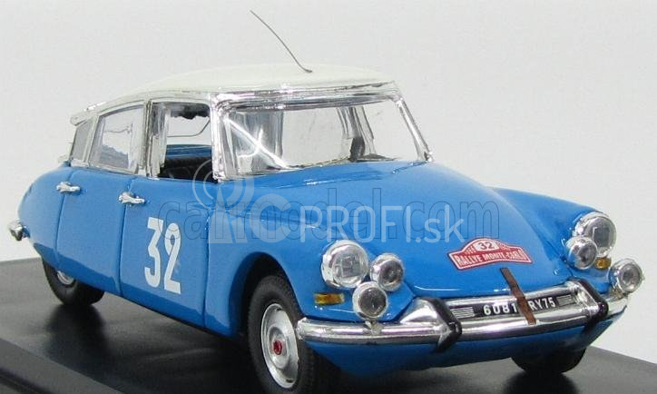 Rio-models Citroen Ds21 N 32 Winner Rally Montecarlo (dames) 1966 Poinetet - Fougeray 1:43 Bluette White