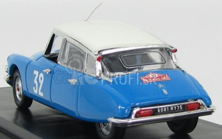 Rio-models Citroen Ds21 N 32 Winner Rally Montecarlo (dames) 1966 Poinetet - Fougeray 1:43 Bluette White