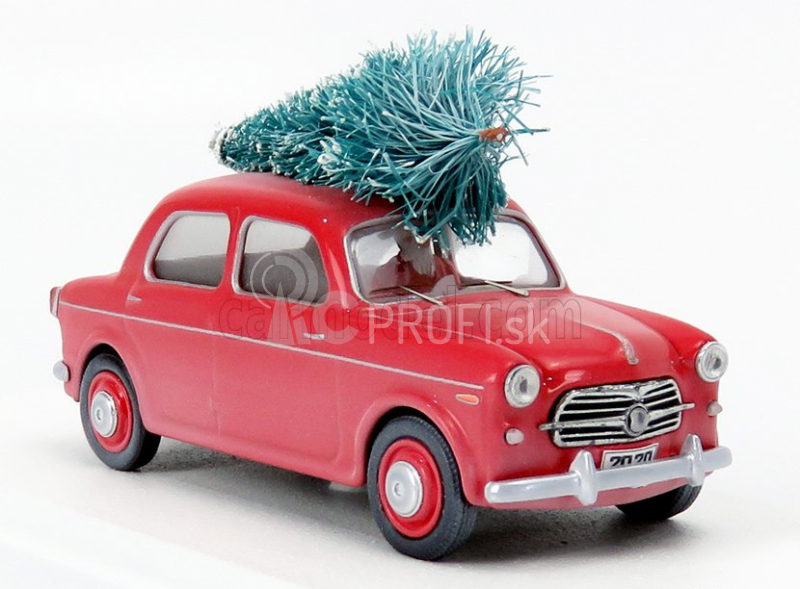 Rio-models Fiat 1100/103 1954 - Vianočná edícia 2020 - Con Babbo Natale - S figúrkou Santa Clausa 1:43 červená