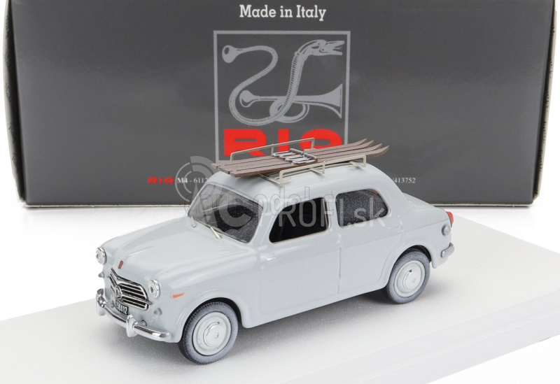 Rio-models Fiat 1100 Vacanze Invernali - Zimná dovolenka 1957 1:43 Sivá